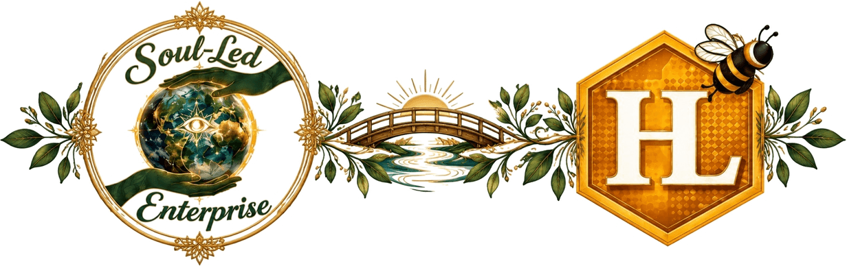 Soul-Led Enterprise and Hive Local, joined by a bridge over water